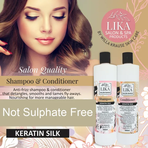 Willa Krause Lika Keratin Silk Shampoo and Conditioner combo set